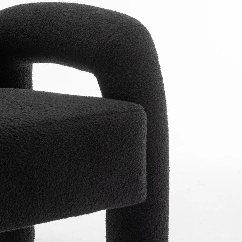 Fauteuil d'appoint en tissu Teddy, une place – Gris / Orange / Noir / Bleu marine / Blanc
