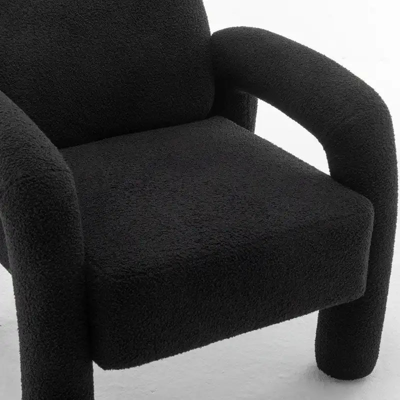 Fauteuil d'appoint en tissu Teddy, une place – Gris / Orange / Noir / Bleu marine / Blanc
