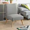 Fauteuil d'appoint moderne du milieu du siècle en lin gris / marron clair / marron / violet / vert, une place