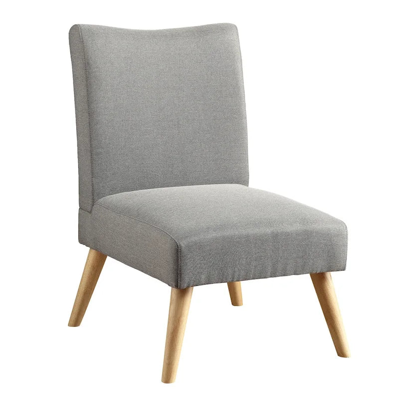Fauteuil d'appoint moderne du milieu du siècle en lin gris / marron clair / marron / violet / vert, une place