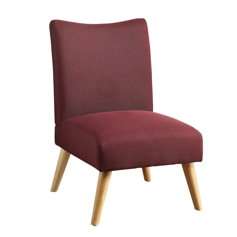 Fauteuil d'appoint moderne du milieu du siècle en lin gris / marron clair / marron / violet / vert, une place