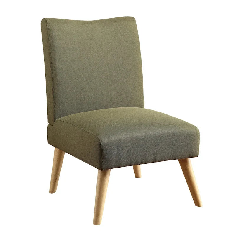 Fauteuil d'appoint moderne du milieu du siècle en lin gris / marron clair / marron / violet / vert, une place