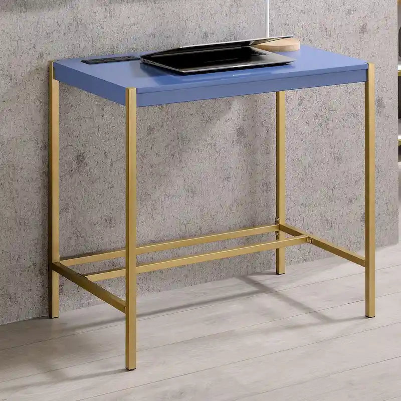 Bureau informatique moderne en acier avec port USB – Simple, 5 couleurs