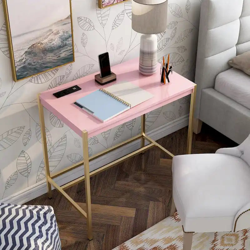Bureau informatique moderne en acier avec port USB – Simple, 5 couleurs
