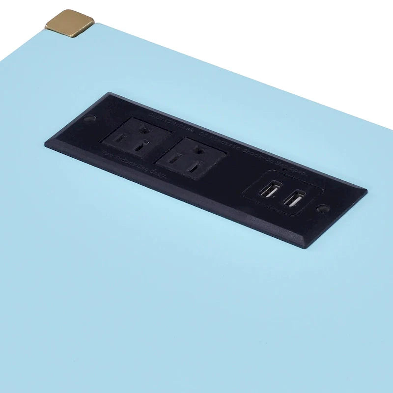 Bureau informatique moderne en acier avec port USB – Simple, 5 couleurs