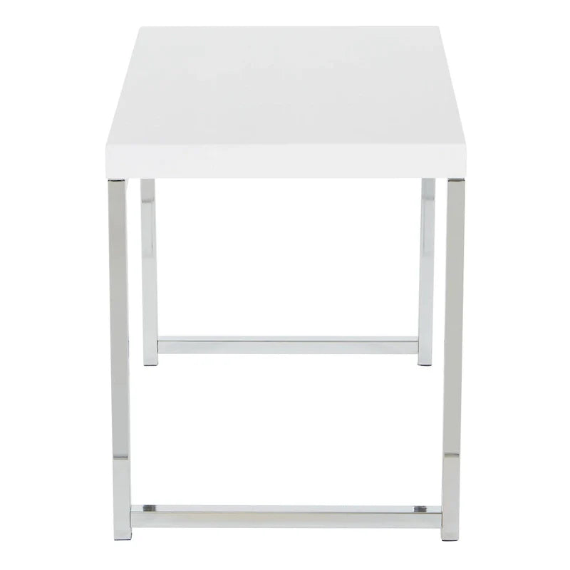 Table d'appoint, finition espresso/naturelle, pieds chromés, 1 pièce