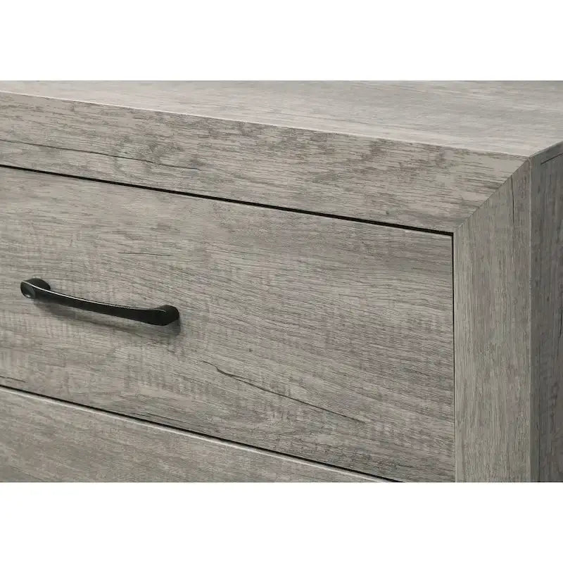 Ensemble de chambre à coucher rustique sur plateforme en bois flotté gris, 3 pièces, 1-2 personnes