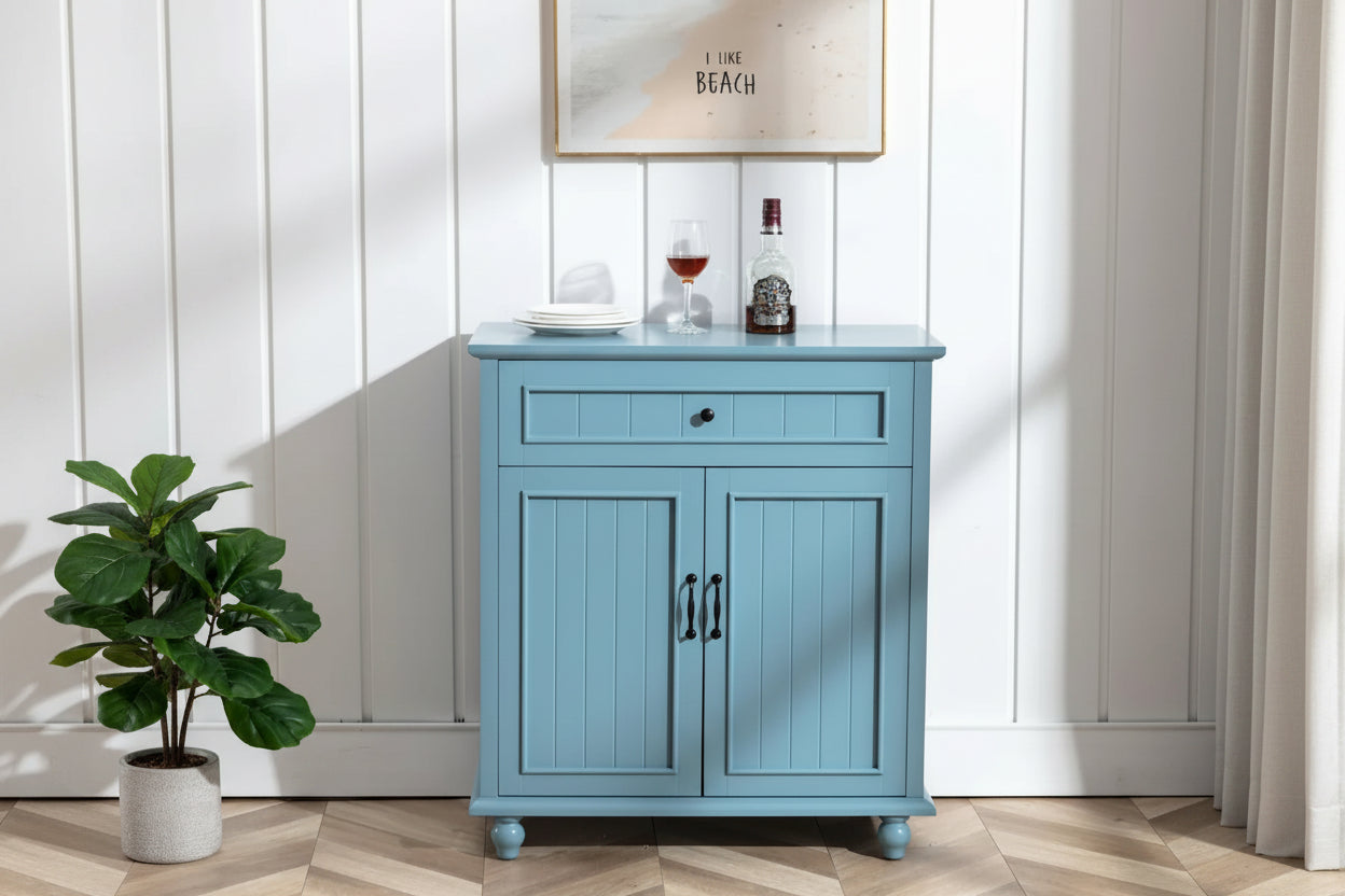 Buffet bahut de rangement pour cuisine avec tiroirs et portes, table console