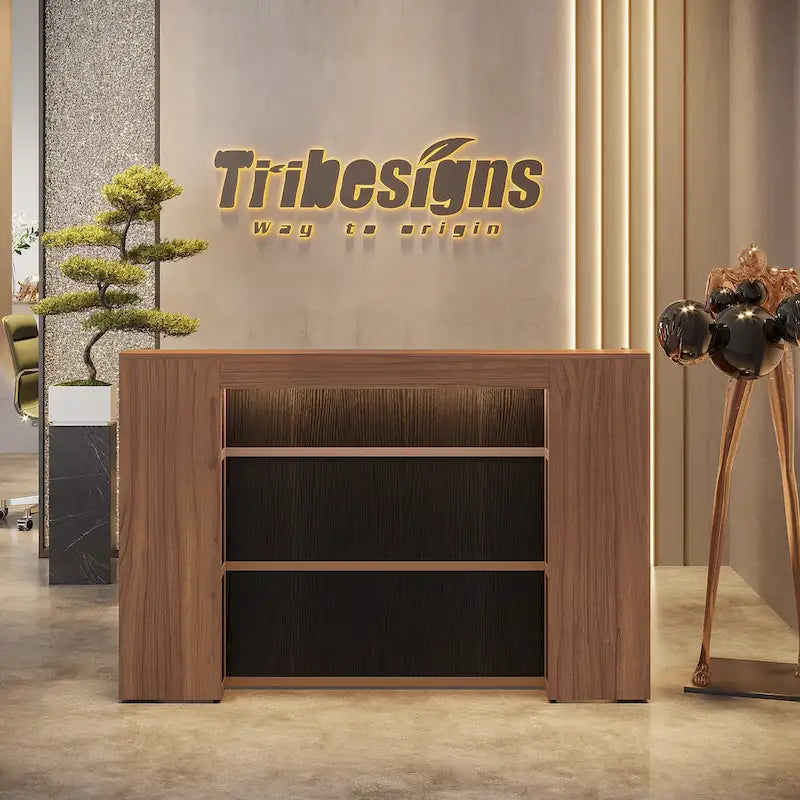 Bureau d'angle en L (1 personne) avec bande LED et panneau d'intimité, Blanc+Marron / Noir+Marron / Marron+Noir