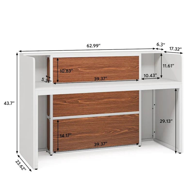 Bureau d'angle en L (1 personne) avec bande LED et panneau d'intimité, Blanc+Marron / Noir+Marron / Marron+Noir
