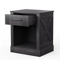 Compact Nightstand with Drawer and Shelf