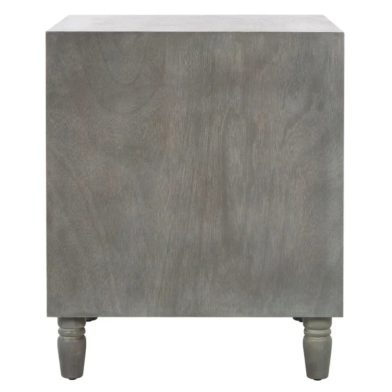 Table de chevet à 2 tiroirs Teal Foncé / Gris Cendré, 56 cm (L) x 56 cm (P) x 66 cm (H), Unité