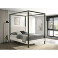 Mellie Vanilla Upholstered Canopy Bed
