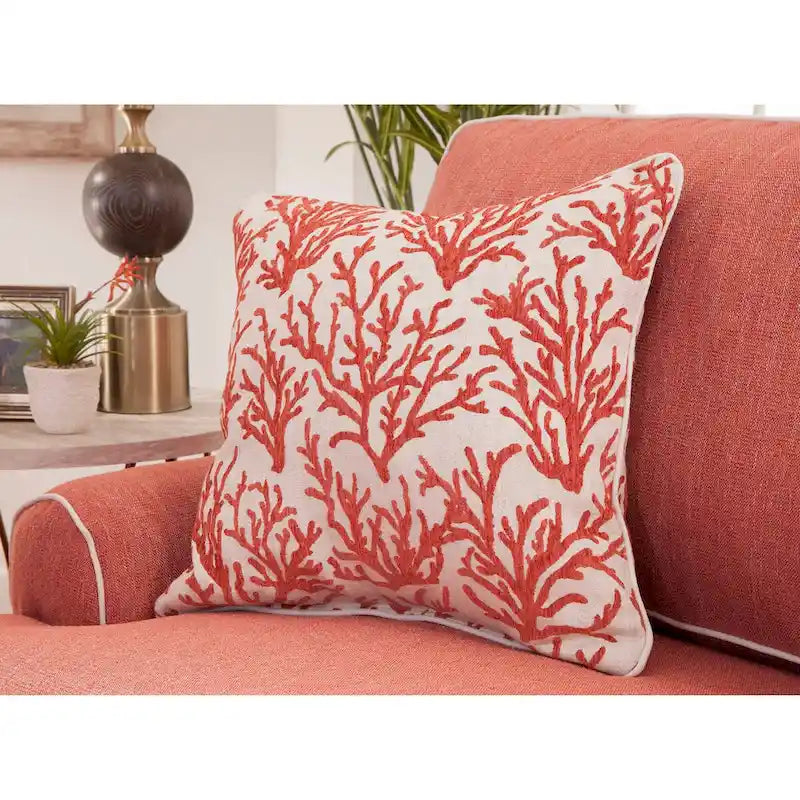 Causeuse corail orangé style bord de mer, 2 places