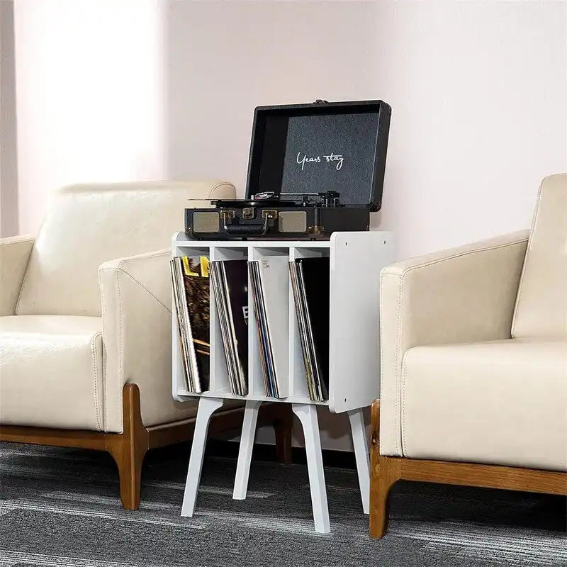 Meuble pour platine vinyle 4 cubes – Noyer/Noir/Marron/Naturel/Blanc, Simple
