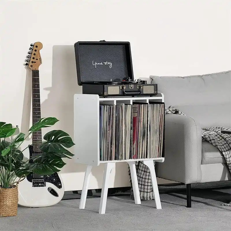 Meuble pour platine vinyle 4 cubes – Noyer/Noir/Marron/Naturel/Blanc, Simple