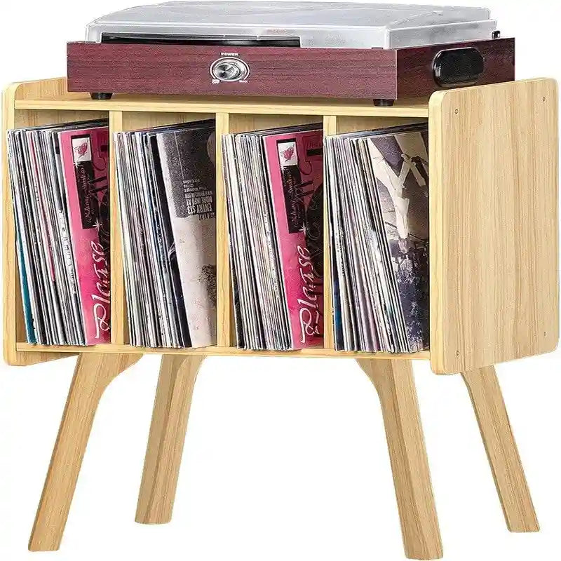 Meuble pour platine vinyle 4 cubes – Noyer/Noir/Marron/Naturel/Blanc, Simple