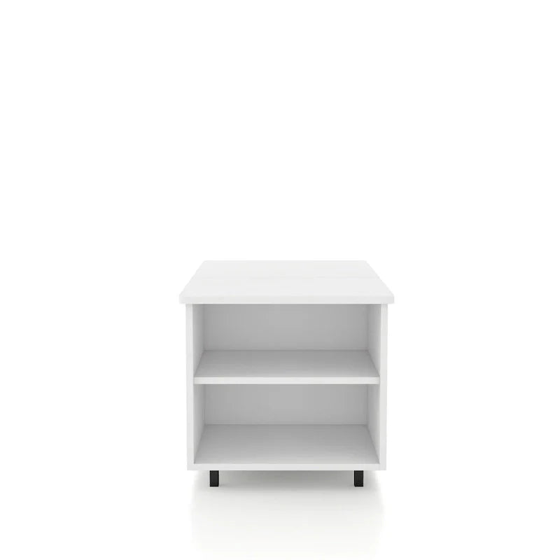 Table basse relevable noire avec lumières LED RVB et étagère réglable – 1 personne