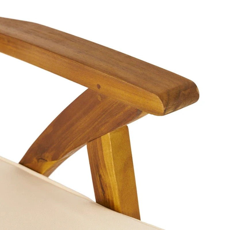 Tabourets de bar d'extérieur 30" - Lot de 2, Gris/Naturel/Marron, Style Ferme Industrielle, Bois d'Acacia & Fer